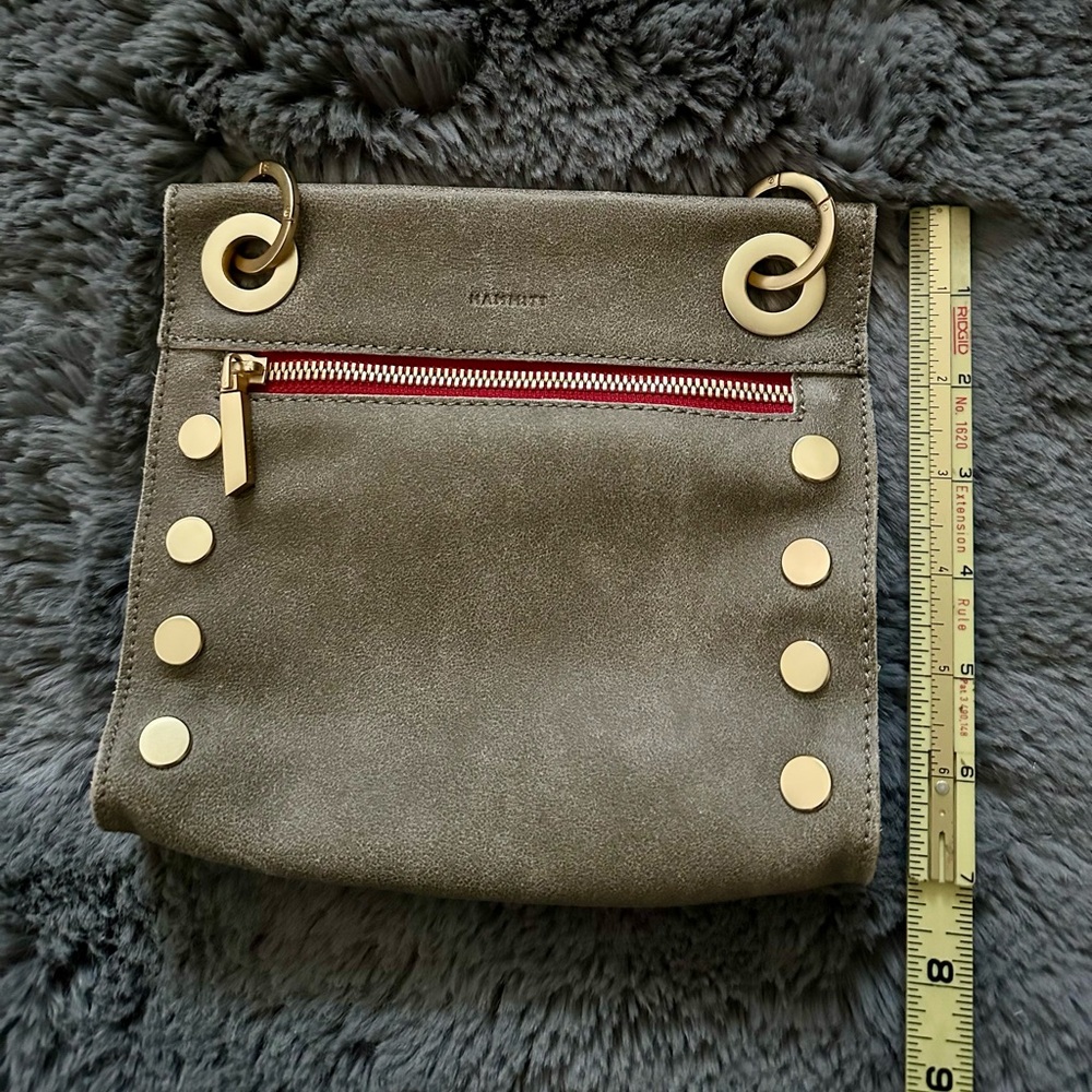 Hammitt Tony Small Crossbody in Pewter/Brushed Gold Red Zip - Picture 14 of 15
